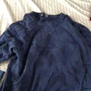 Blue crew neck sweatshirt